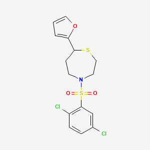 4-((2,5-Dichlorophenyl)sulfonyl)-7-(furan-2-yl)-1,4-thiazepane