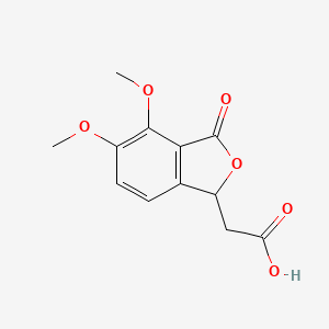 molecular formula C12H12O6 B2961887 (4,5-Dimethoxy-3-oxo-1,3-dihydro-2-benzofuran-1-yl)acetic acid CAS No. 313525-17-6