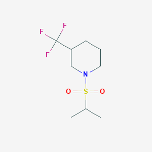 molecular formula C9H16F3NO2S B2961891 1-(Isopropylsulfonyl)-3-(trifluoromethyl)piperidine CAS No. 1456279-12-1