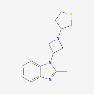 molecular formula C15H19N3S B2961898 2-Methyl-1-[1-(thiolan-3-yl)azetidin-3-yl]benzimidazole CAS No. 2380097-48-1