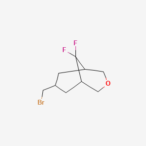 molecular formula C9H13BrF2O B2961907 7-(Bromomethyl)-9,9-difluoro-3-oxabicyclo[3.3.1]nonane CAS No. 2490420-49-8