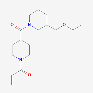 molecular formula C17H28N2O3 B2961909 1-[4-[3-(Ethoxymethyl)piperidine-1-carbonyl]piperidin-1-yl]prop-2-en-1-one CAS No. 2361861-69-8