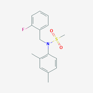 molecular formula C16H18FNO2S B296191 N-(2,4-dimethylphenyl)-N-(2-fluorobenzyl)methanesulfonamide 