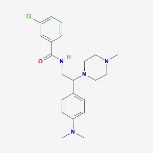 3-chloro-N-(2-(4-(dimethylamino)phenyl)-2-(4-methylpiperazin-1-yl)ethyl)benzamide