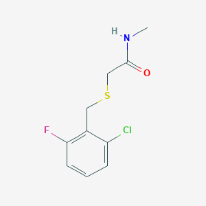 molecular formula C10H11ClFNOS B296192 2-[(2-chloro-6-fluorobenzyl)sulfanyl]-N-methylacetamide 