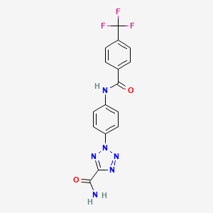 2-(4-(4-(trifluoromethyl)benzamido)phenyl)-2H-tetrazole-5-carboxamide