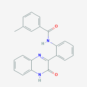 3-methyl-N-[2-(3-oxo-4H-quinoxalin-2-yl)phenyl]benzamide