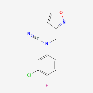 (3-Chloro-4-fluorophenyl)-(1,2-oxazol-3-ylmethyl)cyanamide