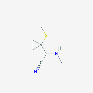 2-(Methylamino)-2-[1-(methylsulfanyl)cyclopropyl]acetonitrile
