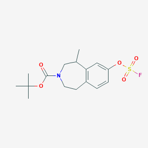 molecular formula C16H22FNO5S B2961963 Tert-butyl 7-fluorosulfonyloxy-5-methyl-1,2,4,5-tetrahydro-3-benzazepine-3-carboxylate CAS No. 2411224-63-8