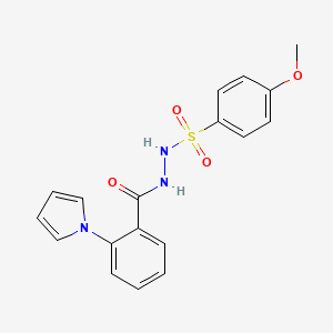 4-methoxy-N'-[2-(1H-pyrrol-1-yl)benzoyl]benzenesulfonohydrazide