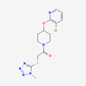 1-(4-((3-bromopyridin-2-yl)oxy)piperidin-1-yl)-2-((1-methyl-1H-tetrazol-5-yl)thio)ethanone