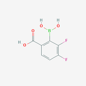 molecular formula C7H5BF2O4 B2961968 2-Borono-3,4-difluorobenzoic acid CAS No. 2377609-91-9