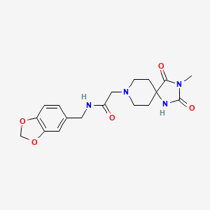 N-(benzo[d][1,3]dioxol-5-ylmethyl)-2-(3-methyl-2,4-dioxo-1,3,8-triazaspiro[4.5]decan-8-yl)acetamide