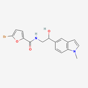 molecular formula C16H15BrN2O3 B2961976 5-bromo-N-(2-hydroxy-2-(1-methyl-1H-indol-5-yl)ethyl)furan-2-carboxamide CAS No. 2034255-78-0