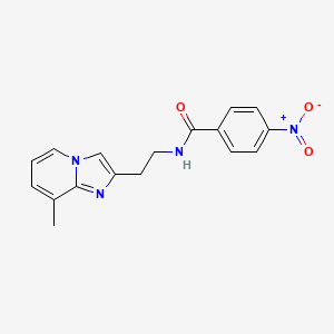 molecular formula C17H16N4O3 B2961978 N-(2-(8-methylimidazo[1,2-a]pyridin-2-yl)ethyl)-4-nitrobenzamide CAS No. 868978-21-6