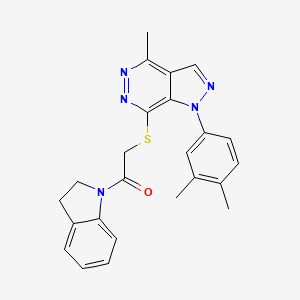 2-((1-(3,4-dimethylphenyl)-4-methyl-1H-pyrazolo[3,4-d]pyridazin-7-yl)thio)-1-(indolin-1-yl)ethanone