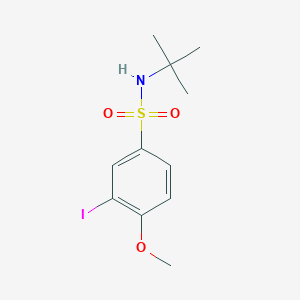molecular formula C11H16INO3S B296199 N-tert-butyl-3-iodo-4-methoxybenzenesulfonamide 