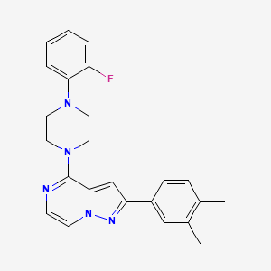 molecular formula C24H24FN5 B2961993 2-(3,4-Dimethylphenyl)-4-(4-(2-fluorophenyl)piperazin-1-yl)pyrazolo[1,5-a]pyrazine CAS No. 1111319-91-5