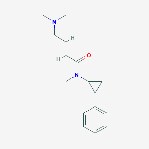 molecular formula C16H22N2O B2961994 (E)-4-(Dimethylamino)-N-methyl-N-(2-phenylcyclopropyl)but-2-enamide CAS No. 2411335-61-8