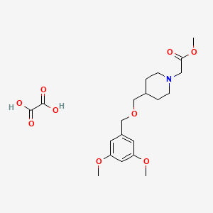 molecular formula C20H29NO9 B2962002 Methyl 2-(4-(((3,5-dimethoxybenzyl)oxy)methyl)piperidin-1-yl)acetate oxalate CAS No. 1396748-64-3