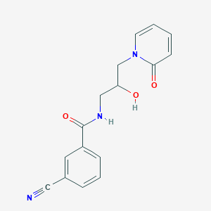 3-cyano-N-(2-hydroxy-3-(2-oxopyridin-1(2H)-yl)propyl)benzamide