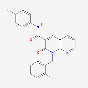 molecular formula C22H15F2N3O2 B2962005 1-(2-fluorobenzyl)-N-(4-fluorophenyl)-2-oxo-1,2-dihydro-1,8-naphthyridine-3-carboxamide CAS No. 1005306-68-2