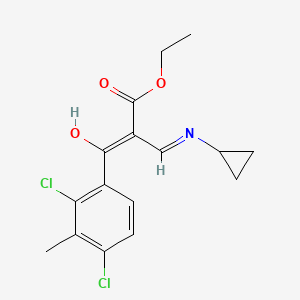 Ethyl 3-(cyclopropylamino)-2-(2,4-dichloro-3-methylbenzoyl)acrylate