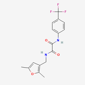 molecular formula C16H15F3N2O3 B2962012 N1-((2,5-二甲基呋喃-3-基)甲基)-N2-(4-(三氟甲基)苯基)草酰胺 CAS No. 1351622-62-2