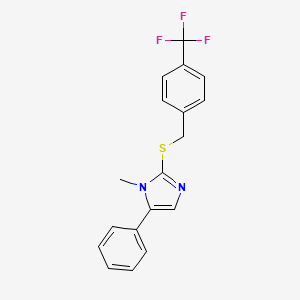 1-methyl-5-phenyl-2-((4-(trifluoromethyl)benzyl)thio)-1H-imidazole