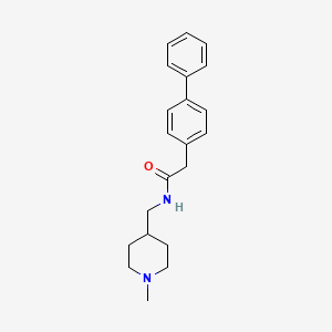 2-([1,1'-biphenyl]-4-yl)-N-((1-methylpiperidin-4-yl)methyl)acetamide