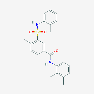 molecular formula C23H24N2O3S B296203 N-(2,3-dimethylphenyl)-4-methyl-3-(2-toluidinosulfonyl)benzamide 
