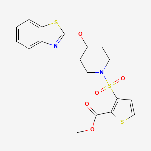 Methyl 3-((4-(benzo[d]thiazol-2-yloxy)piperidin-1-yl)sulfonyl)thiophene-2-carboxylate