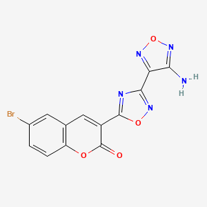 3-[3-(4-amino-1,2,5-oxadiazol-3-yl)-1,2,4-oxadiazol-5-yl]-6-bromo-2H-chromen-2-one