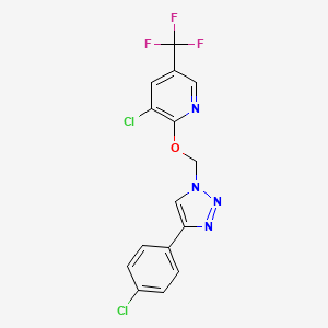 3-chloro-2-{[4-(4-chlorophenyl)-1H-1,2,3-triazol-1-yl]methoxy}-5-(trifluoromethyl)pyridine