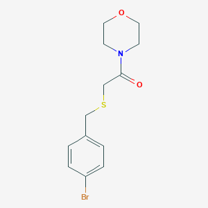molecular formula C13H16BrNO2S B296204 4-Bromobenzyl 2-(4-morpholinyl)-2-oxoethyl sulfide 