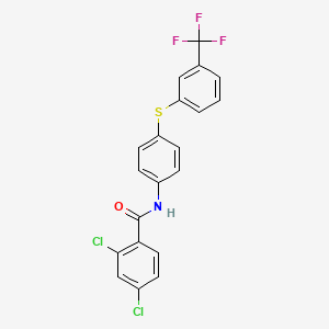 2,4-dichloro-N-[4-[3-(trifluoromethyl)phenyl]sulfanylphenyl]benzamide