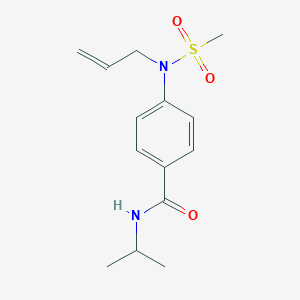 molecular formula C14H20N2O3S B296205 4-[allyl(methylsulfonyl)amino]-N-isopropylbenzamide 