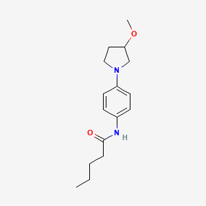 N-(4-(3-methoxypyrrolidin-1-yl)phenyl)pentanamide