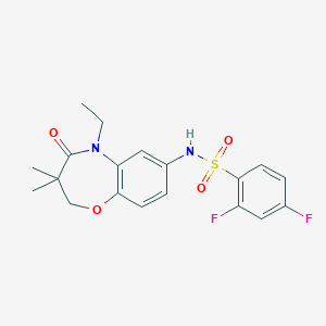 N-(5-ethyl-3,3-dimethyl-4-oxo-2,3,4,5-tetrahydrobenzo[b][1,4]oxazepin-7-yl)-2,4-difluorobenzenesulfonamide