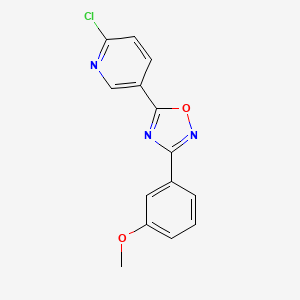 molecular formula C14H10ClN3O2 B2962055 2-氯-5-[3-(3-甲氧基苯基)-1,2,4-恶二唑-5-基]吡啶 CAS No. 303145-19-9