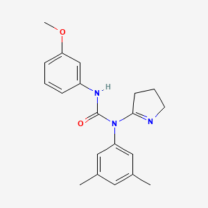 molecular formula C20H23N3O2 B2962057 1-(3,4-二氢-2H-吡咯-5-基)-1-(3,5-二甲苯基)-3-(3-甲氧基苯基)脲 CAS No. 905797-67-3