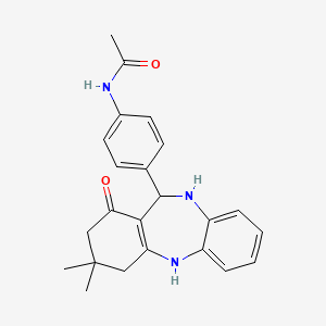 N-[4-(9,9-dimethyl-7-oxo-6,8,10,11-tetrahydro-5H-benzo[b][1,4]benzodiazepin-6-yl)phenyl]acetamide