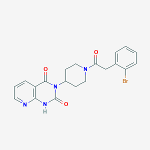 molecular formula C20H19BrN4O3 B2962069 3-(1-(2-(2-bromophenyl)acetyl)piperidin-4-yl)pyrido[2,3-d]pyrimidine-2,4(1H,3H)-dione CAS No. 2034520-69-7