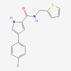 molecular formula C16H13FN2OS B2962071 4-(4-fluorophenyl)-N-(thiophen-2-ylmethyl)-1H-pyrrole-2-carboxamide CAS No. 1219911-64-4