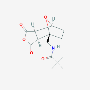 N-{[(1R,2S,6R,7S)-3,5-dioxo-4,10-dioxatricyclo[5.2.1.0^{2,6}]decan-1-yl]methyl}-2,2-dimethylpropanamide