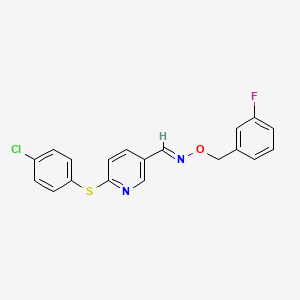 6-[(4-chlorophenyl)sulfanyl]nicotinaldehyde O-(3-fluorobenzyl)oxime