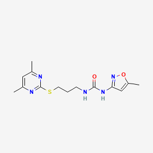 1-(3-((4,6-Dimethylpyrimidin-2-yl)thio)propyl)-3-(5-methylisoxazol-3-yl)urea