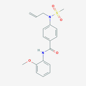 molecular formula C18H20N2O4S B296208 4-[allyl(methylsulfonyl)amino]-N-(2-methoxyphenyl)benzamide 