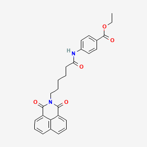 Ethyl 4-[6-(1,3-dioxobenzo[de]isoquinolin-2-yl)hexanoylamino]benzoate